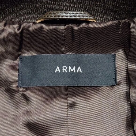 ARMA ELETTRA brown leather jacket, size 36 - Picture 4 of 4